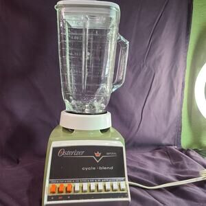Vintage Osterizer Blender Cycle Blend 10 Model 643 Avocado Green Movie EXCELLENT
